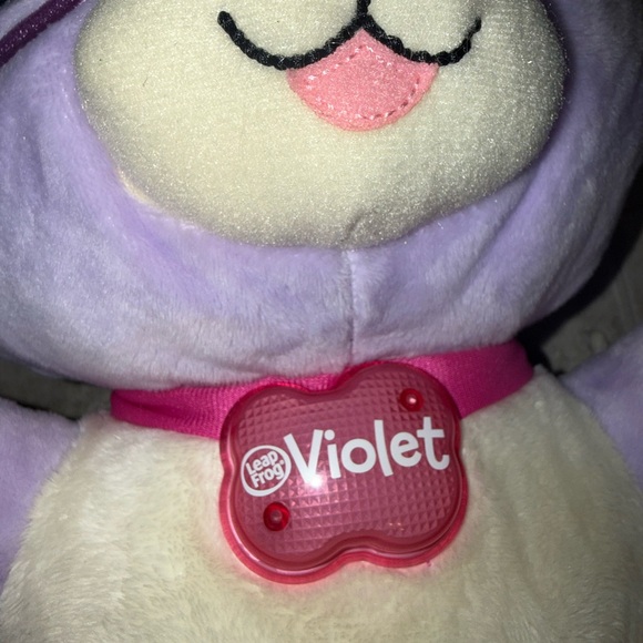 Leap Frog Violet Interactive Purple and Cream Plush Dog Toy - Picture 5 of 5